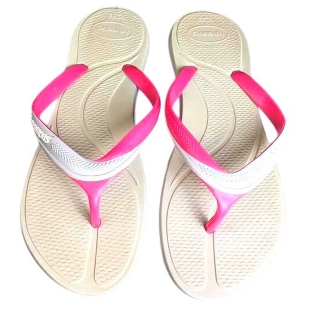 Havaianas Tradi 2.0 Flip Flops Pink Two-Tone Sandal~Women's 13/14- Men 11/12 - Picture 4 of 9